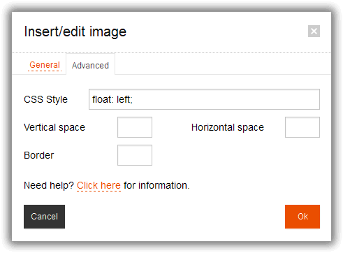 Positioning an image in InstantPro using CSS